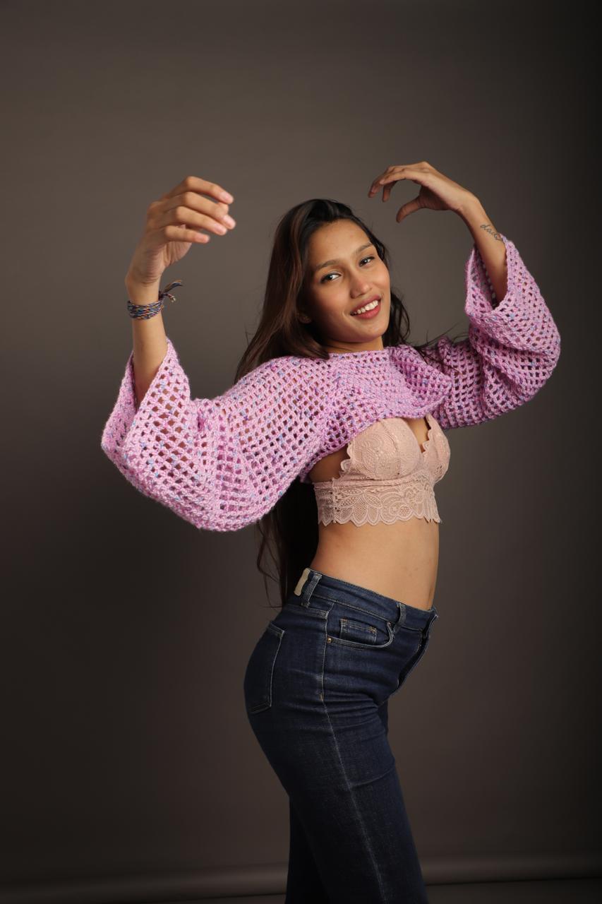 Lavender Dream Crochet Shrug
