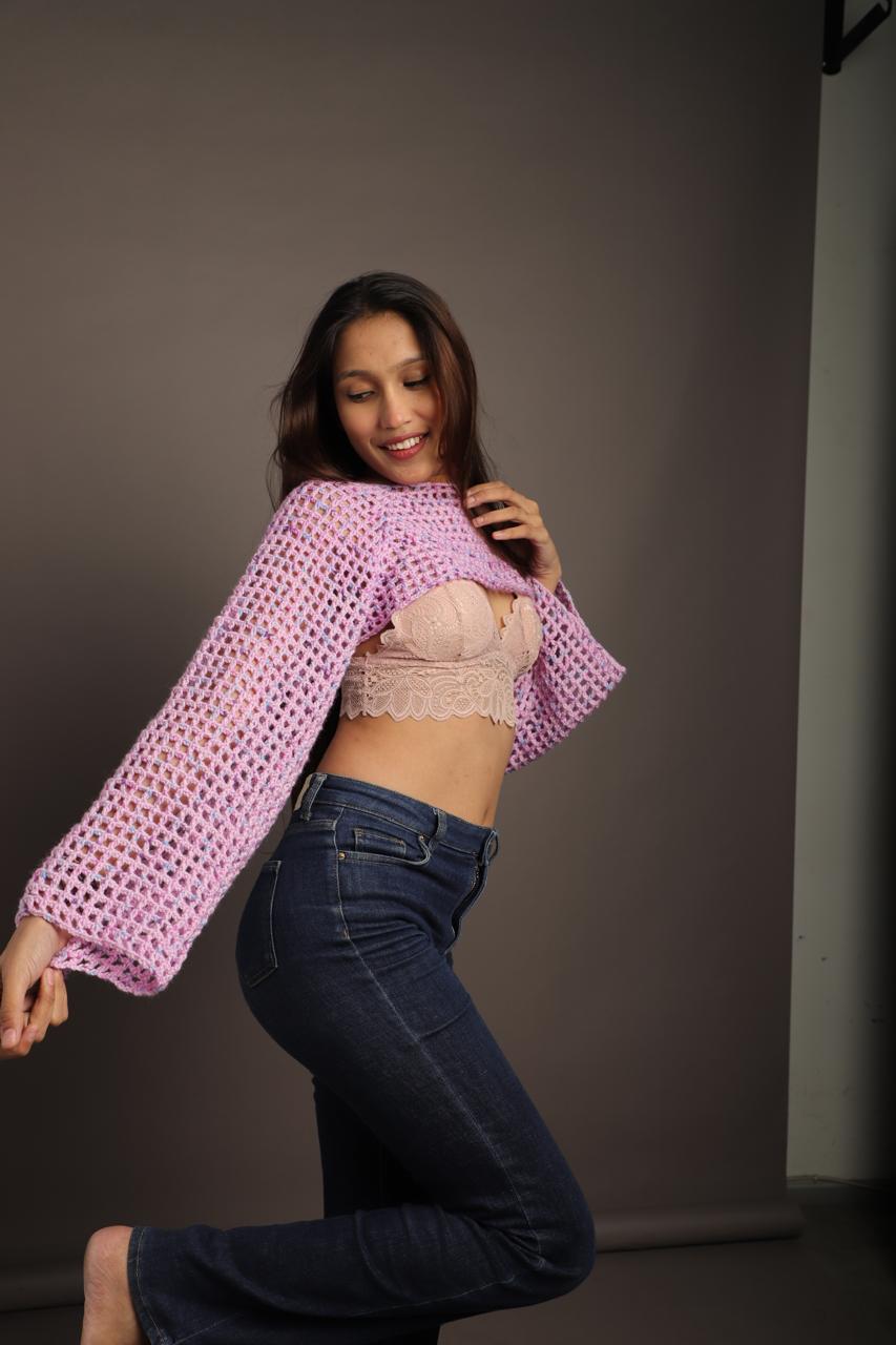Lavender Dream Crochet Shrug