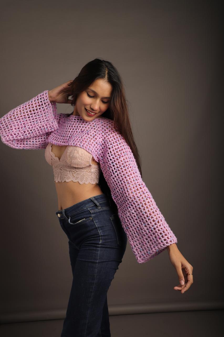 Lavender Dream Crochet Shrug