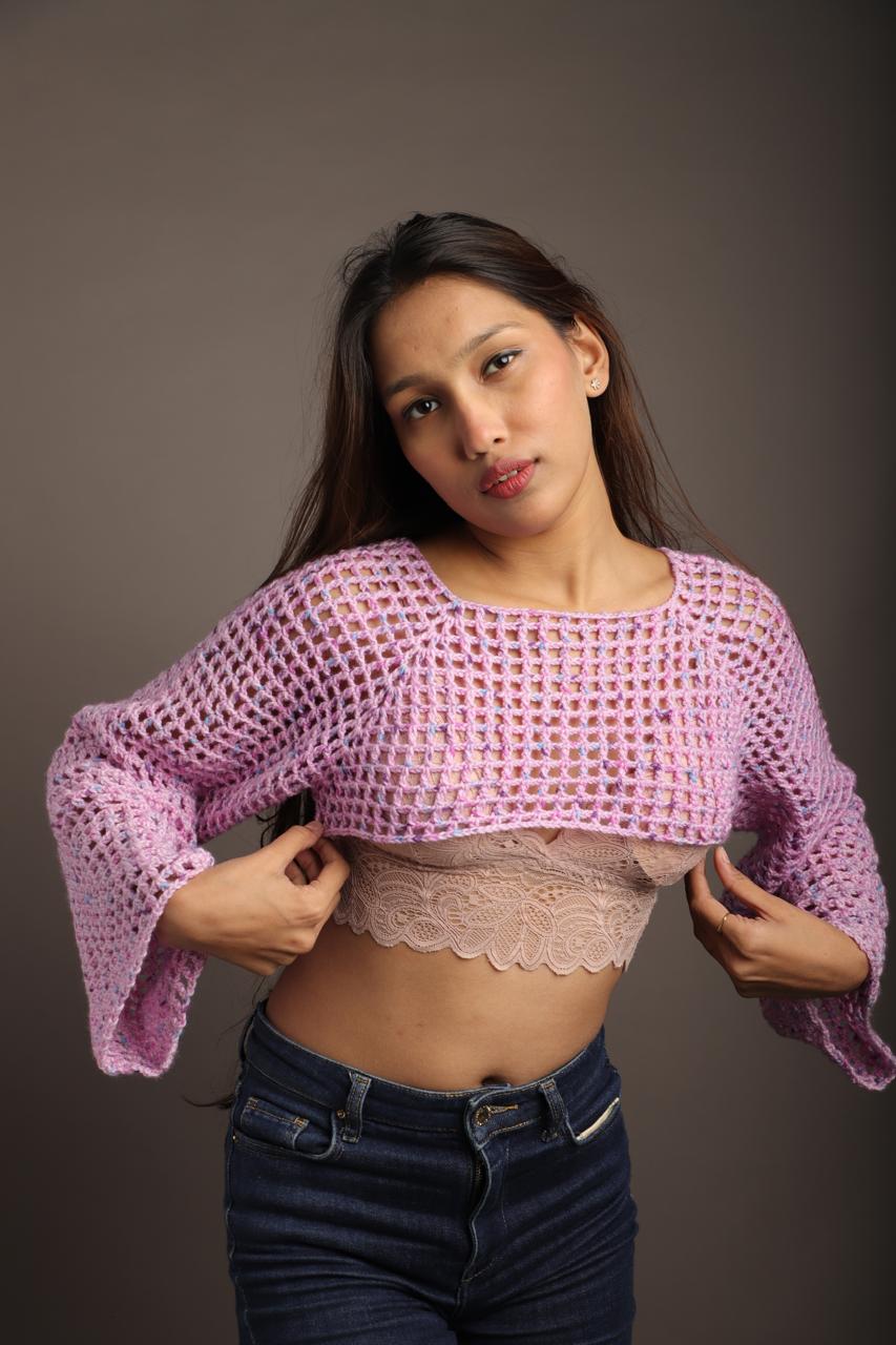 Lavender Dream Crochet Shrug