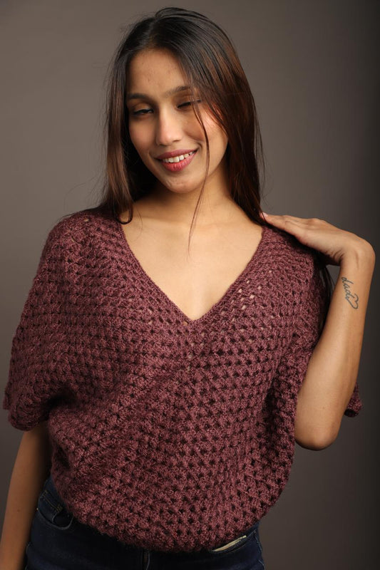 Short Sleeve Handmade Sweater